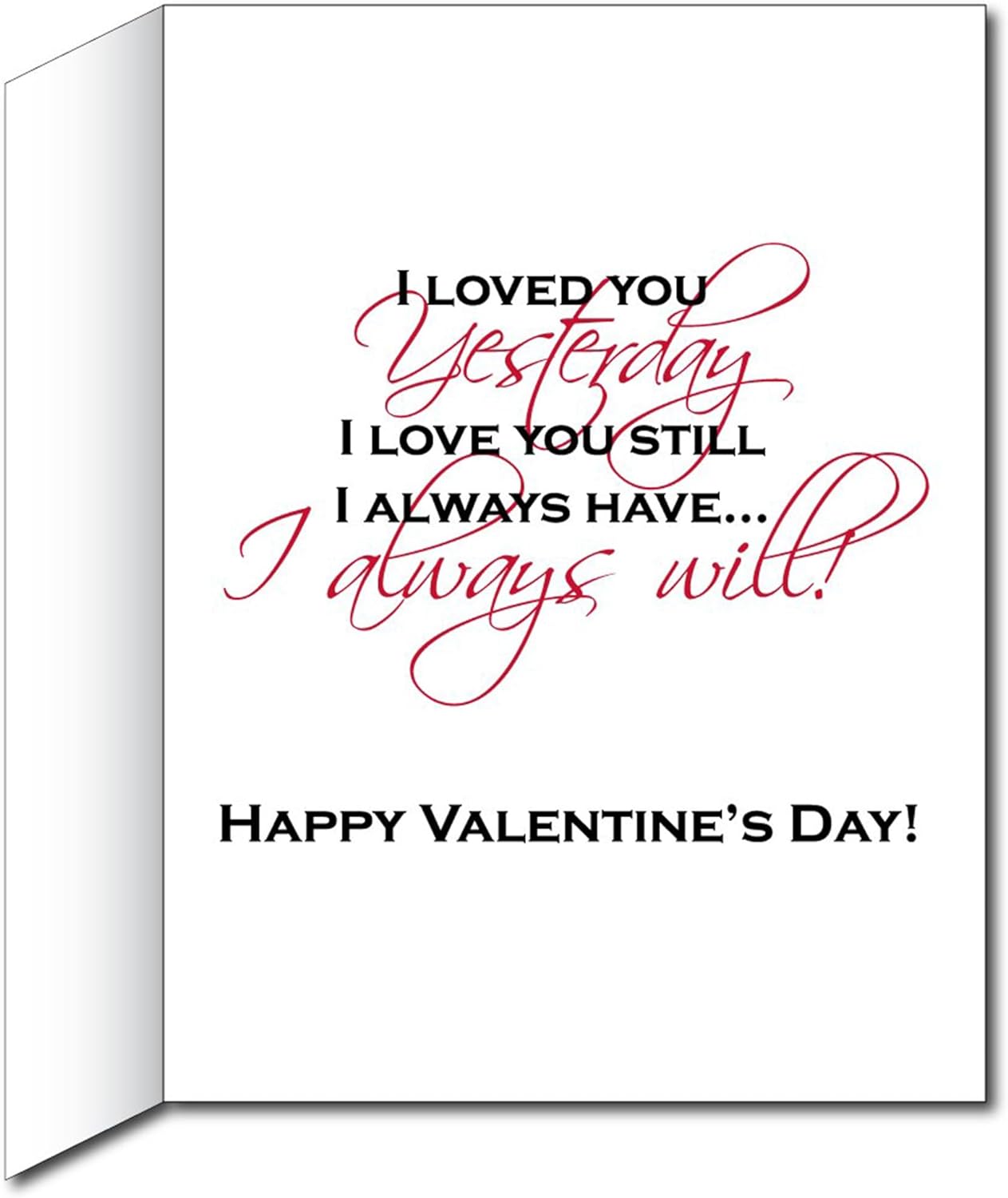 3' Giant Love You Always Valentine's Day Greeting Card