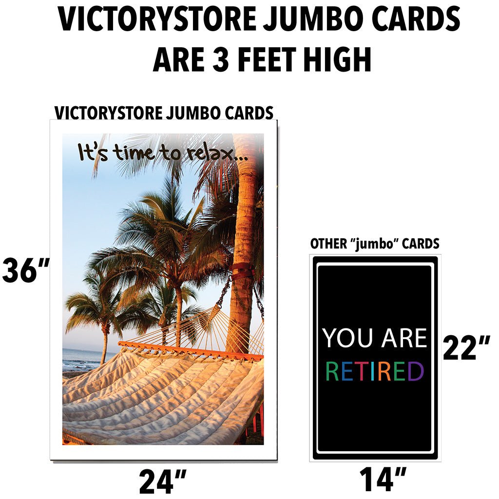 3' Giant Retirement Hammock Card
