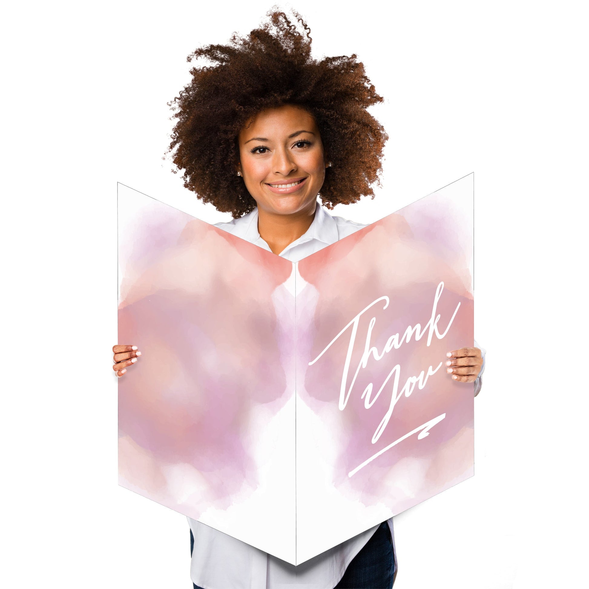 3' Giant Watercolor Thank You Card (21250)
