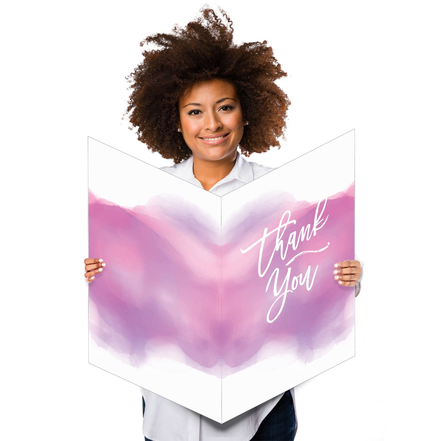 3' Giant Watercolor Thank You Card (21250)