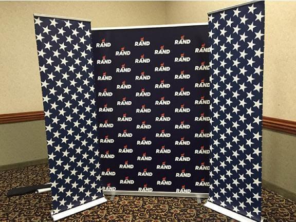 Custom 3 Piece Photo Backdrop Banner and Banner Stands