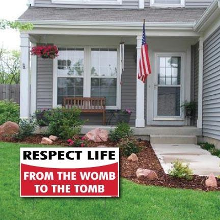 Respect Life - ProLife 2-Pack 12"x24" Corrugated Plastic Yard Signs - FREE SHIPPING