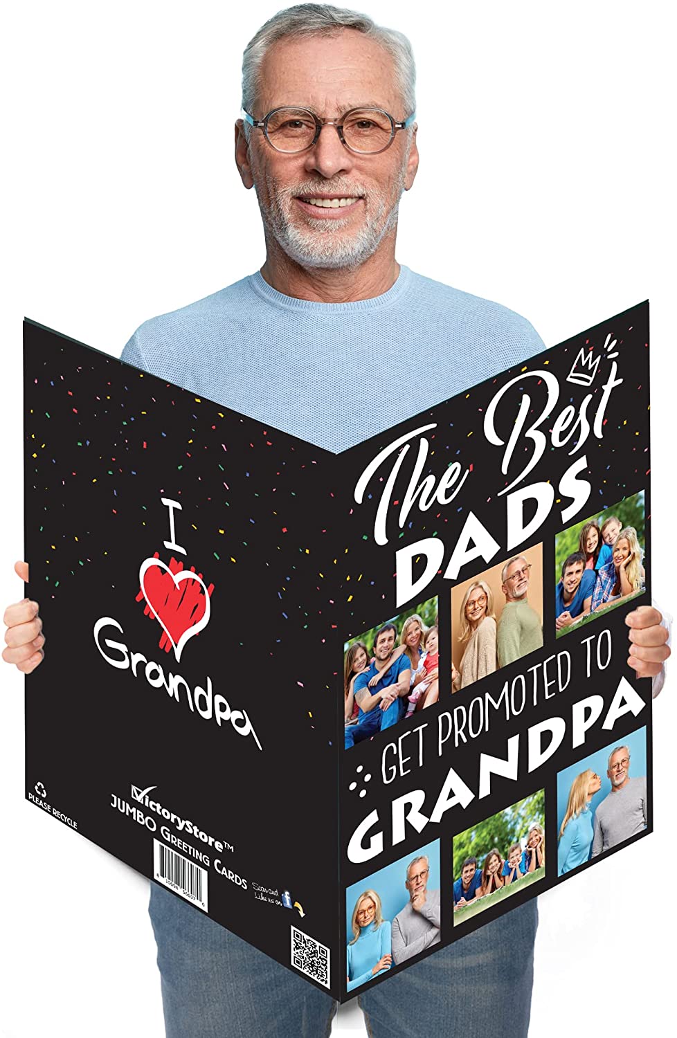3' The Best Dads Get Promoted To Grandpa Father's Day Card