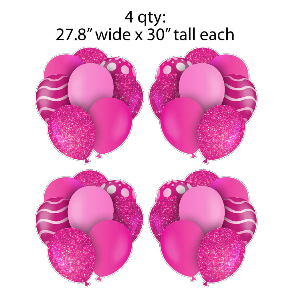 30" Balloon Bouquet Flair Set of 4 Signs for Yard Card Business