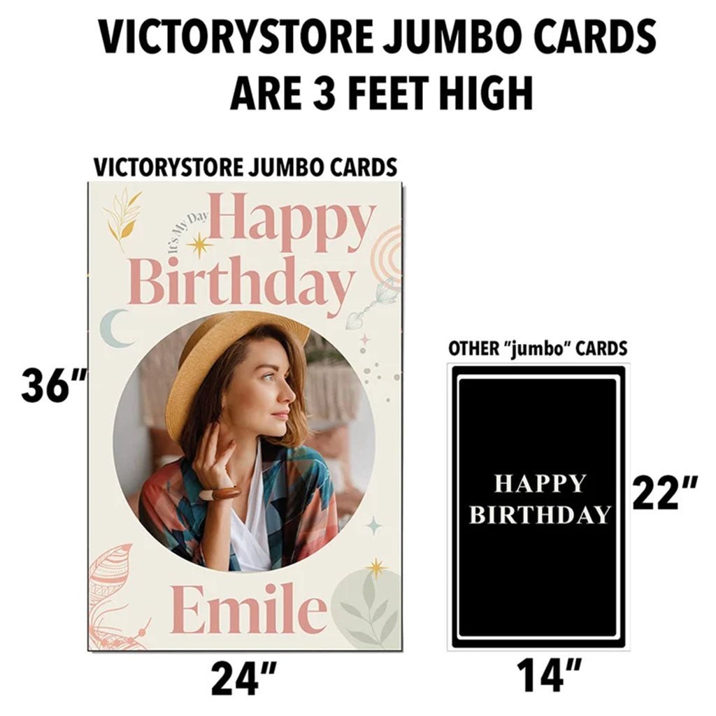 36" Jumbo Custom BOHO Birthday Card