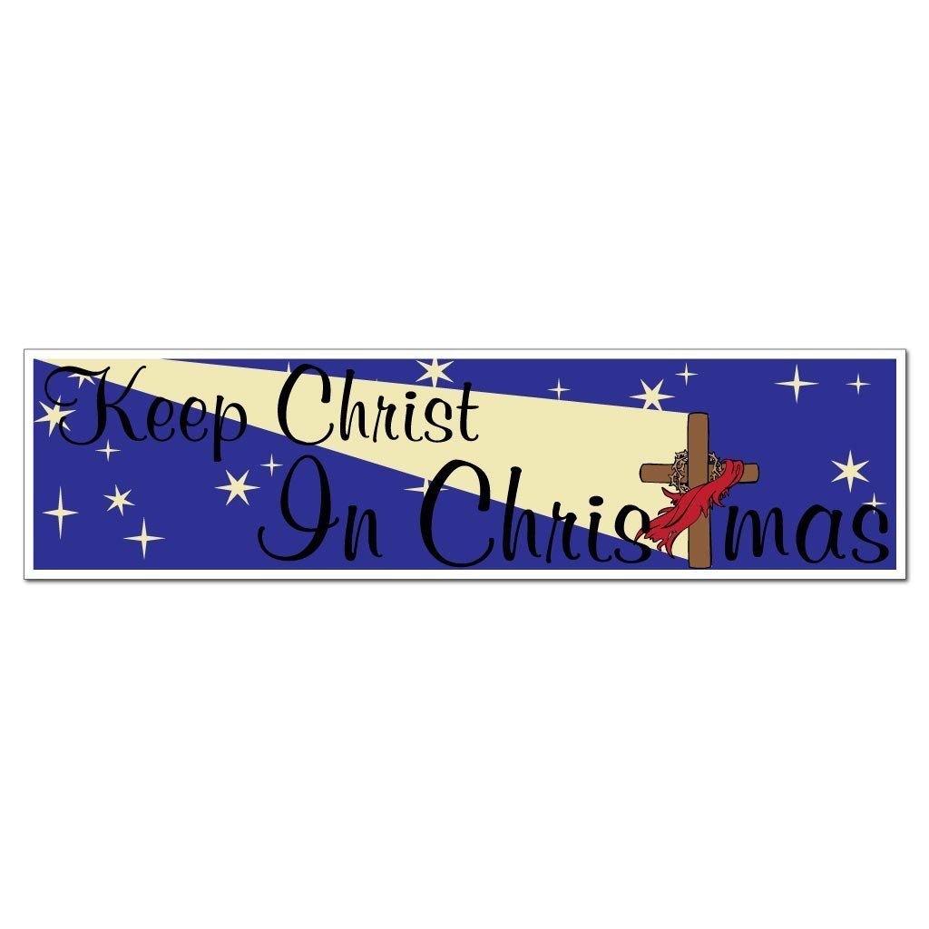 Keep Christ in Christmas (Cross) Bumper Magnet - FREE SHIPPING
