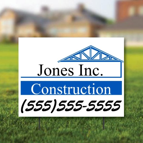 Custom Contractor Road Signs | 3'x4' | VictoryStore – VictoryStore.com
