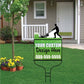 Lawn Mower Over-the-top Yard Sign with Frame