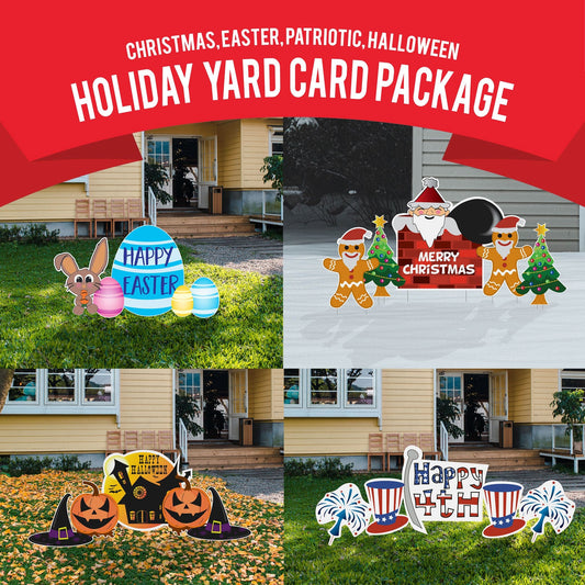 4 Holiday Yard Card Package 20 pcs