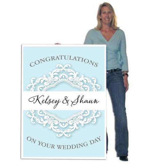 4' Tall Design Your Own Giant Wedding Card
