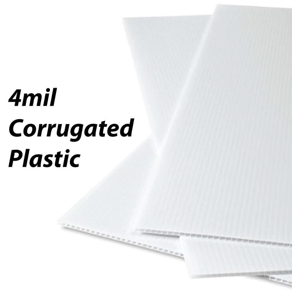 2'x3' 4mm Corrugated Plastic Blank Yard Signs - White only
