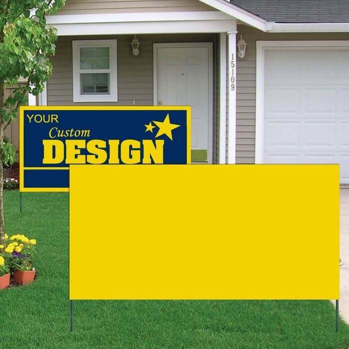yellow custom yard sign