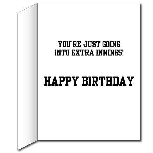3' Stock Design Giant Birthday Card with Envelope - Baseball Extra Innings