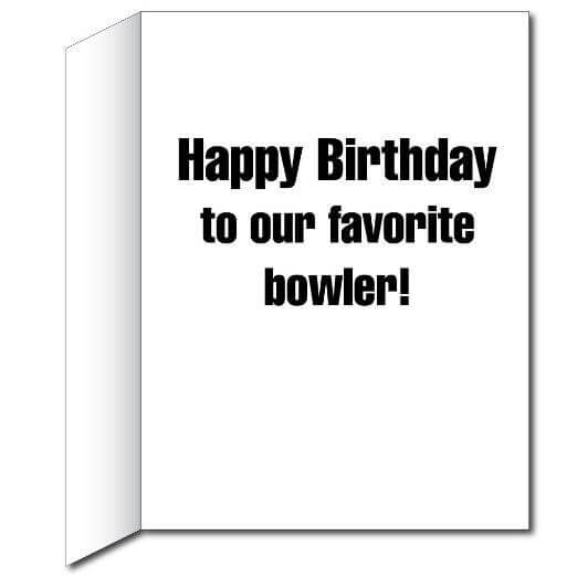 3' Stock Design Giant Birthday Card with Envelope - Bowling "Split Happens"