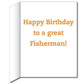 3' Stock Design Giant Birthday Card with Envelope - Fisherman Silhouette