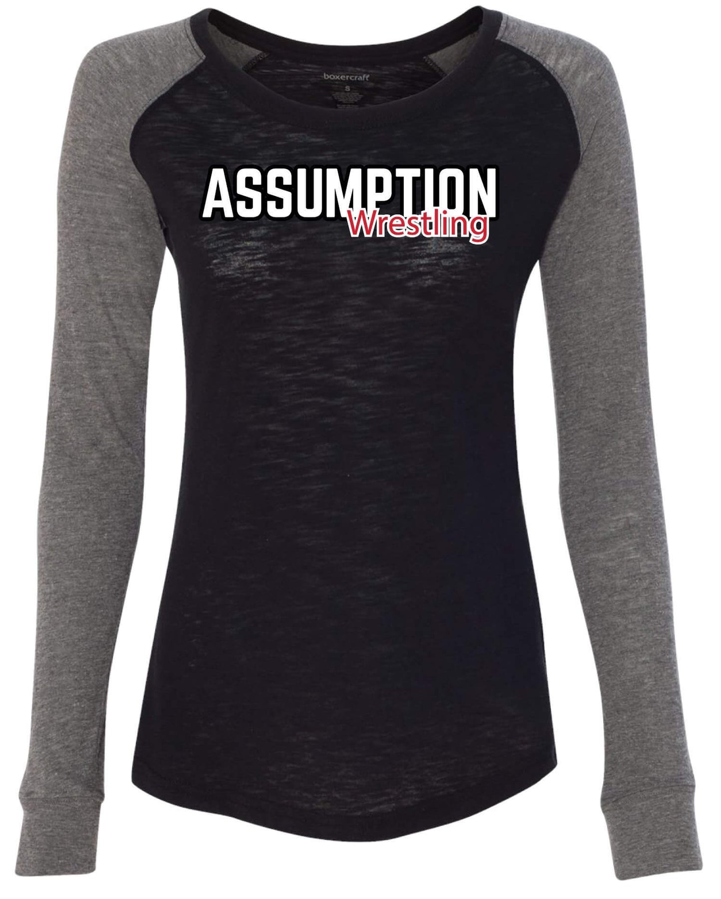 Assumption Wrestling Boxercraft Women's Preppy Patch Slub T-Shirt