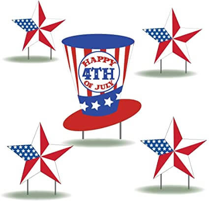 Fourth of July lawn sign