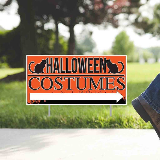 halloween costume yard sign