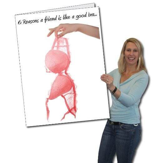 3' Stock Design Giant Birthday Card with Envelope - A Friend is like a Good Bra
