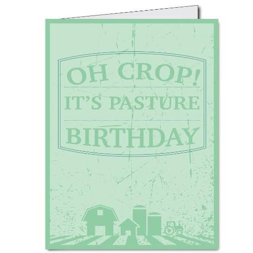 3' Stock Design Giant Belated Birthday Card - Oh Crop! It's Pasture Birthday