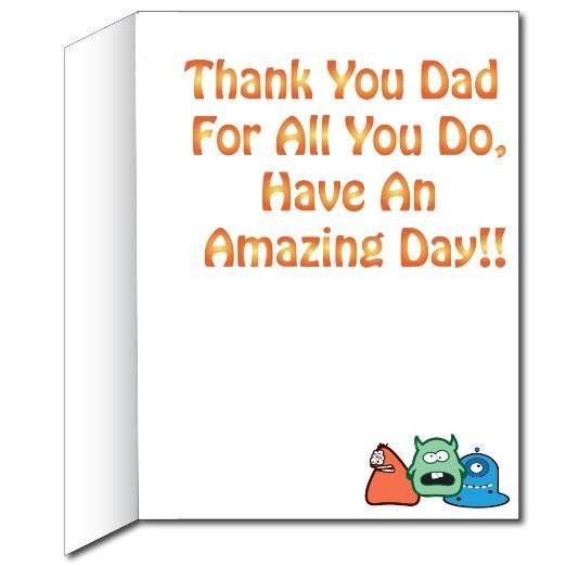 3' Stock Design Giant Dad Card - Dads Birthday Card or Fathers Day
