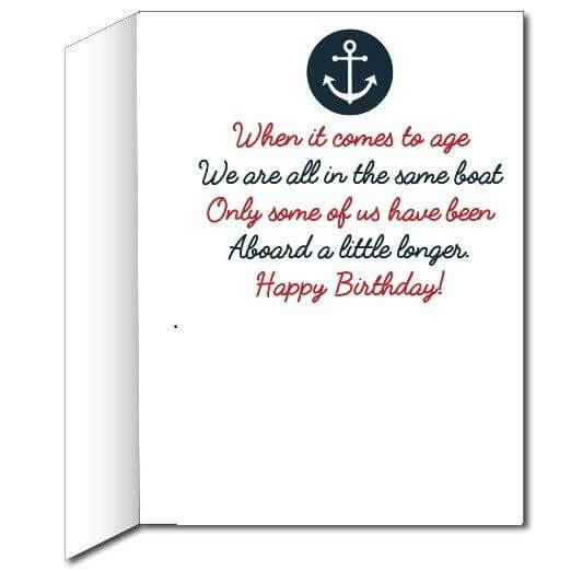 3' Stock Design Giant Belated Birthday Card - Oh Ship! I Forgot Your Birthday
