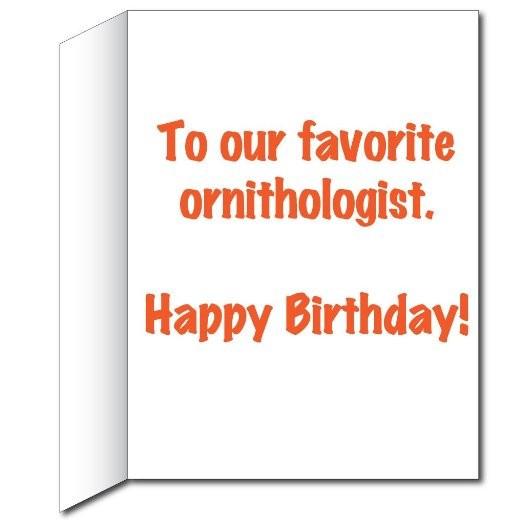 3' Stock Design Giant Birthday Card with Envelope - Ornithologist Theme