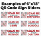 6"x18" QR Code Sign Rider for Political Yard Signs