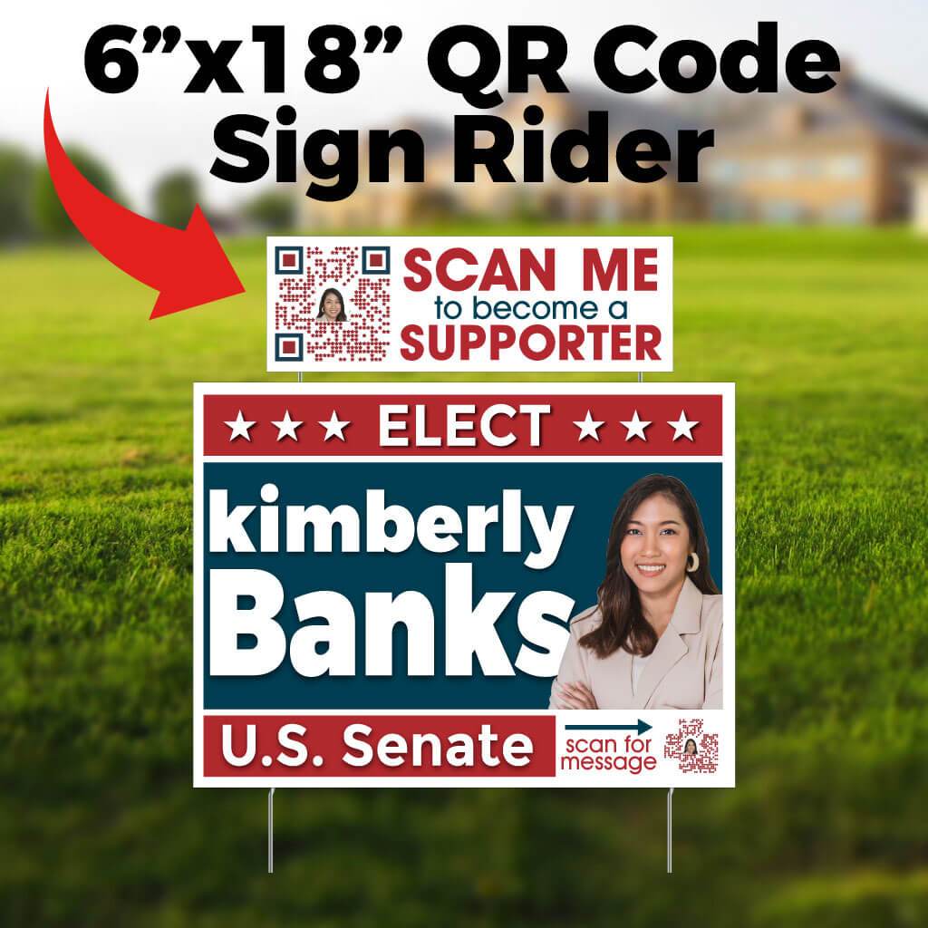 QR Code Sign Rider for Political Yard Signs | VictoryStore ...