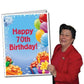 3' Stock Design Giant 70th Birthday Card w/Envelope - Presents and Balloons