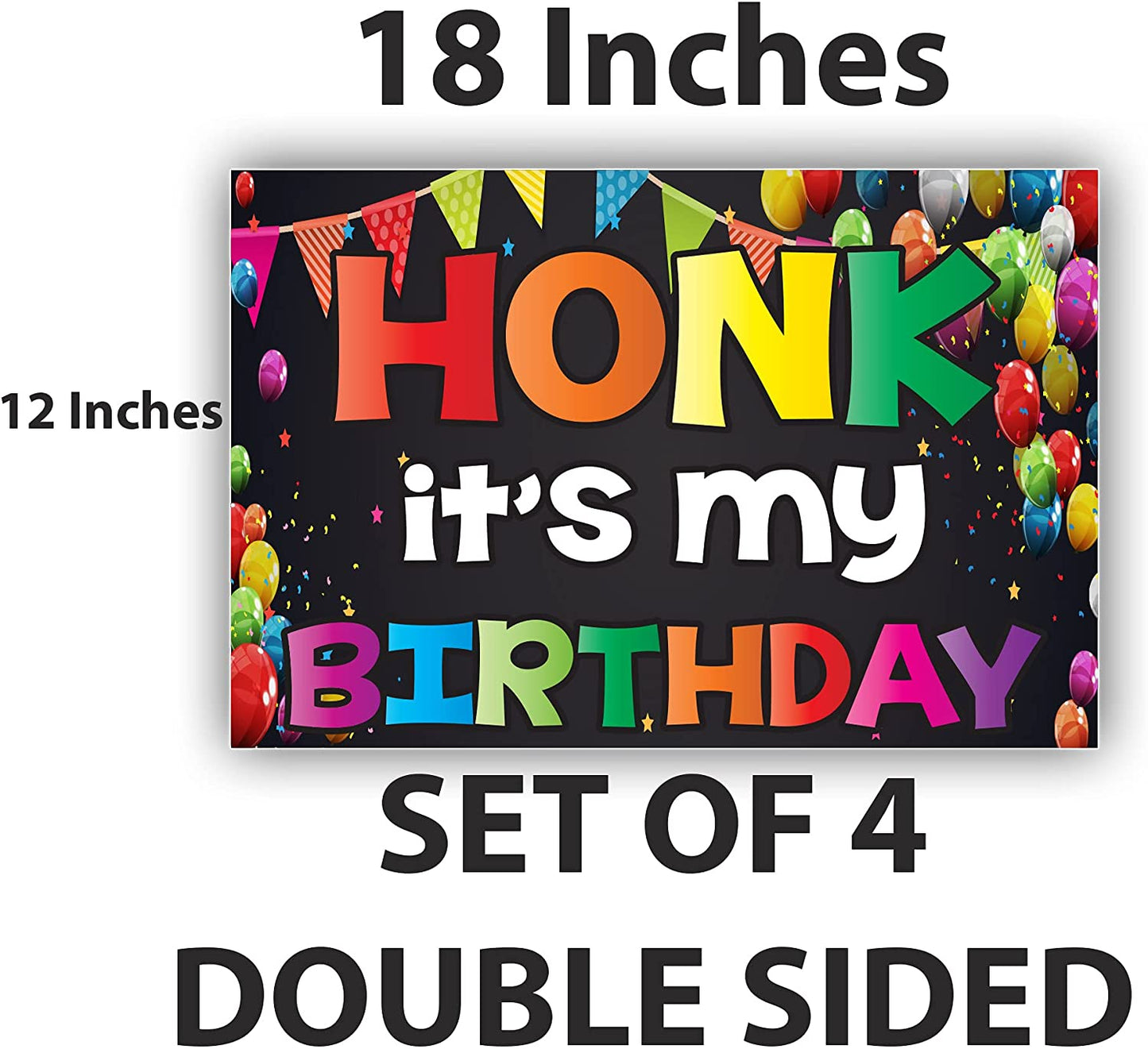 double sided birthday yard sign
