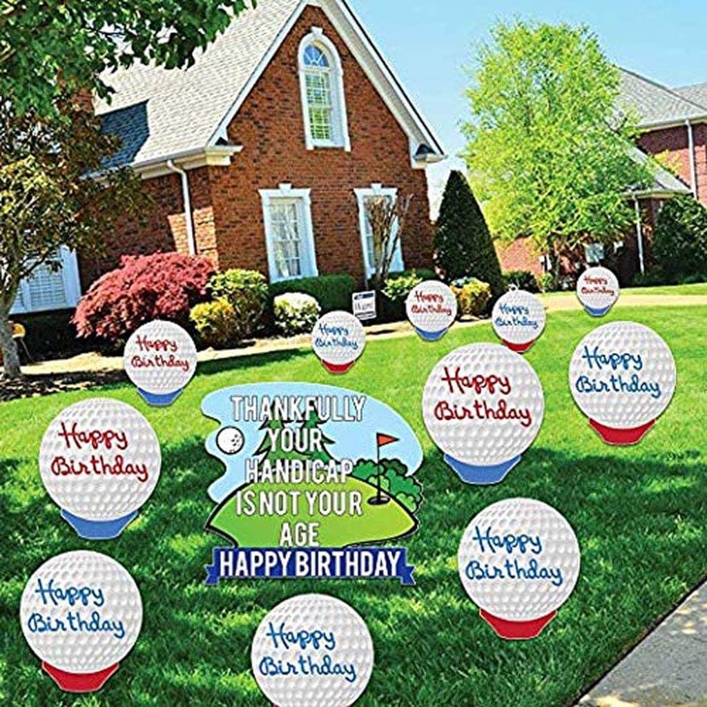 golfters bithday lawn decoration