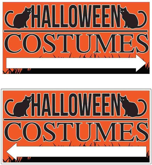 directional halloween yard sign