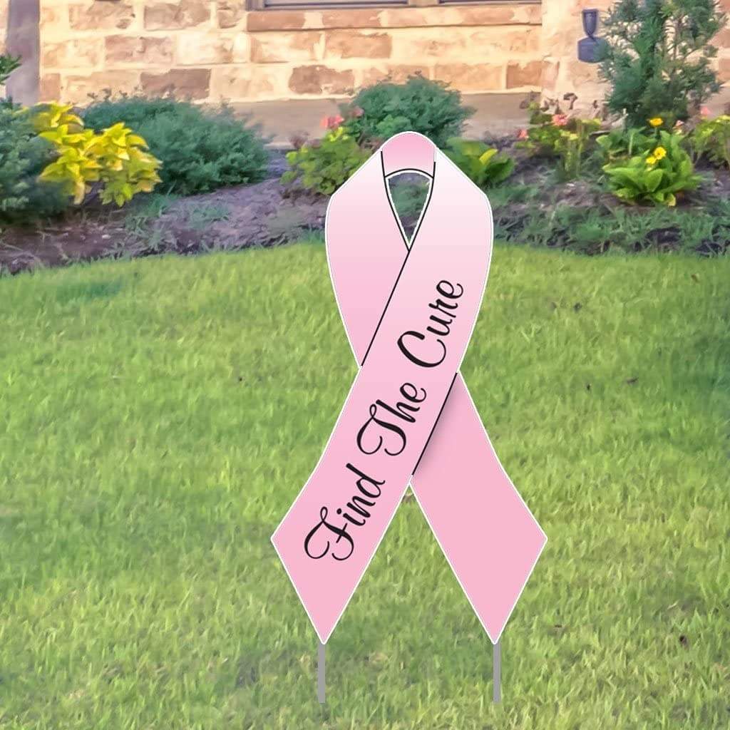 breast cancer awareness yard sign