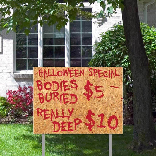 bloody halloween yard signs