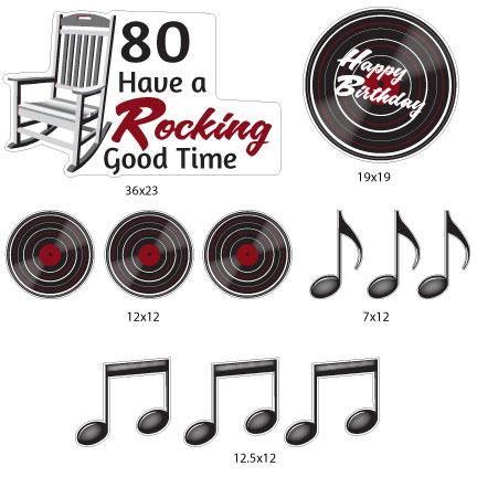 Have a Rocking Good Time 80th Birthday Yard Decorations - FREE SHIPPING