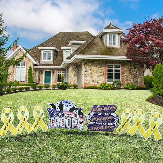 support our troops yard decoration