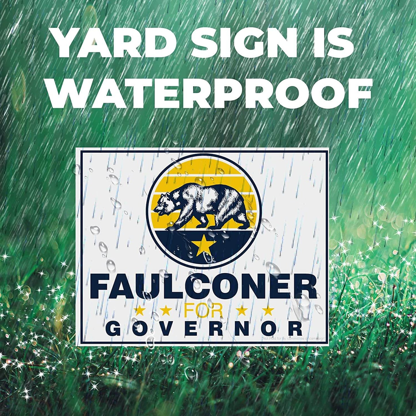waterproof faulconer yard sign