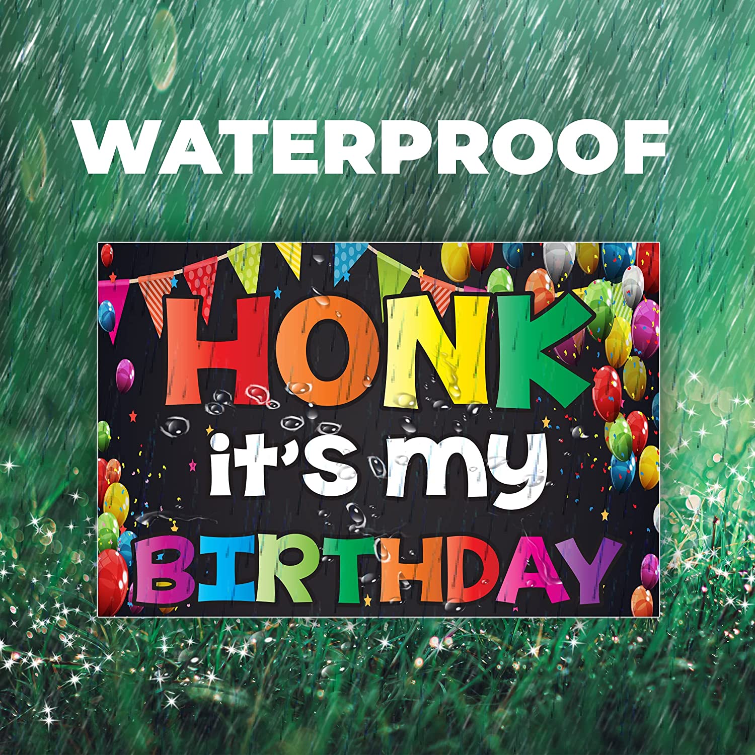 waterproof birthday yard sign