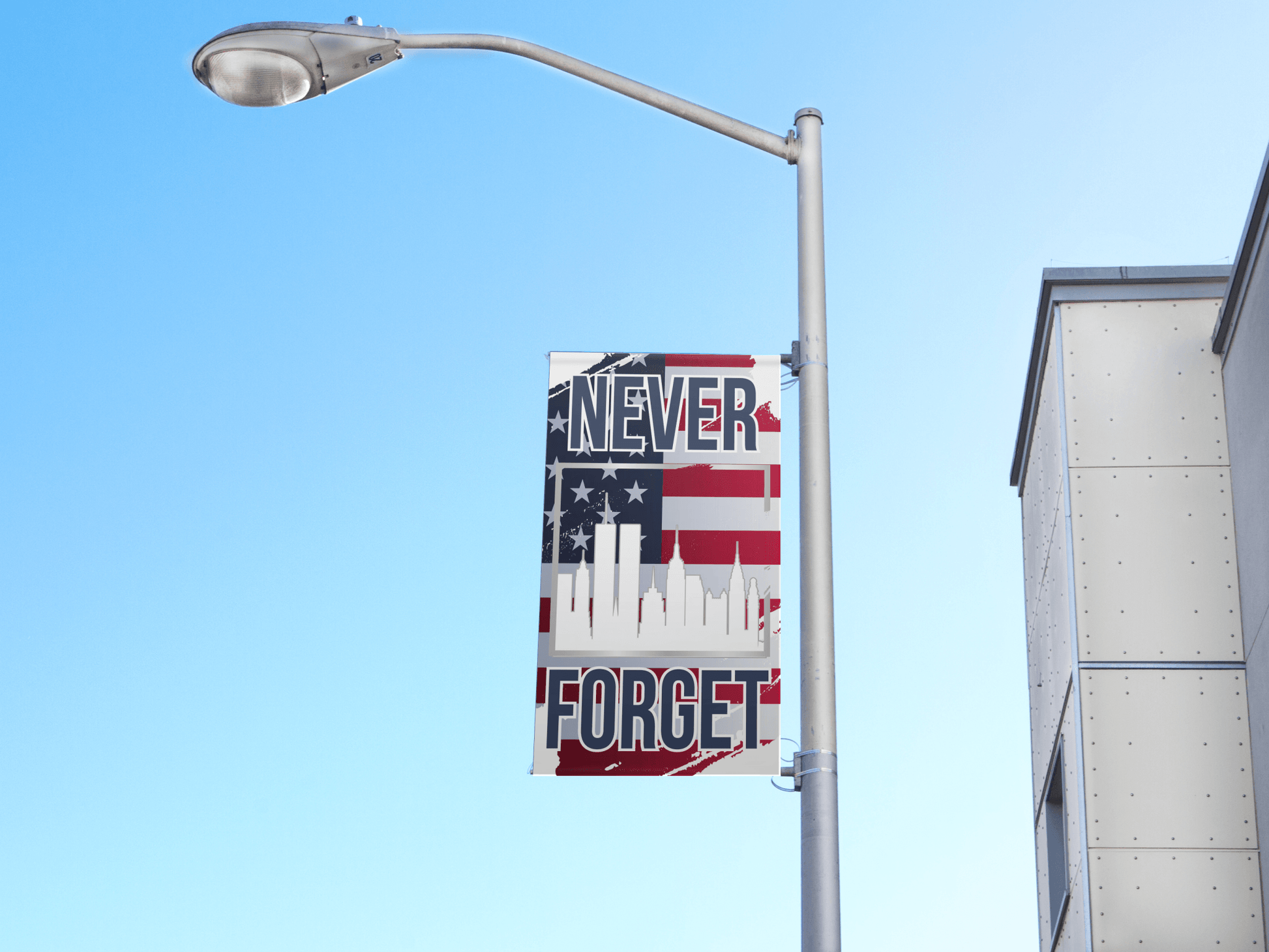 9/11 pole banner