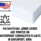 jumbo greeting cards on corrugated plastic