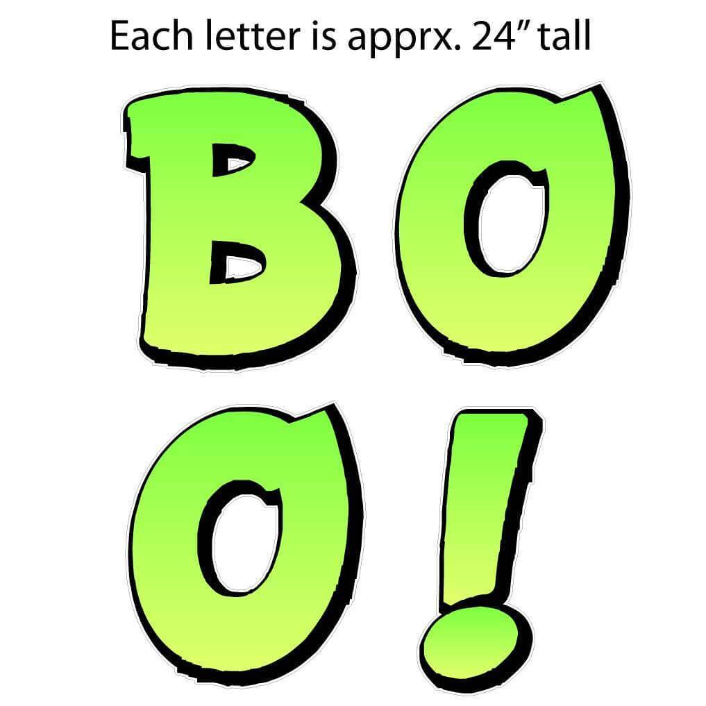 BOO Yard Card Decoration Letters