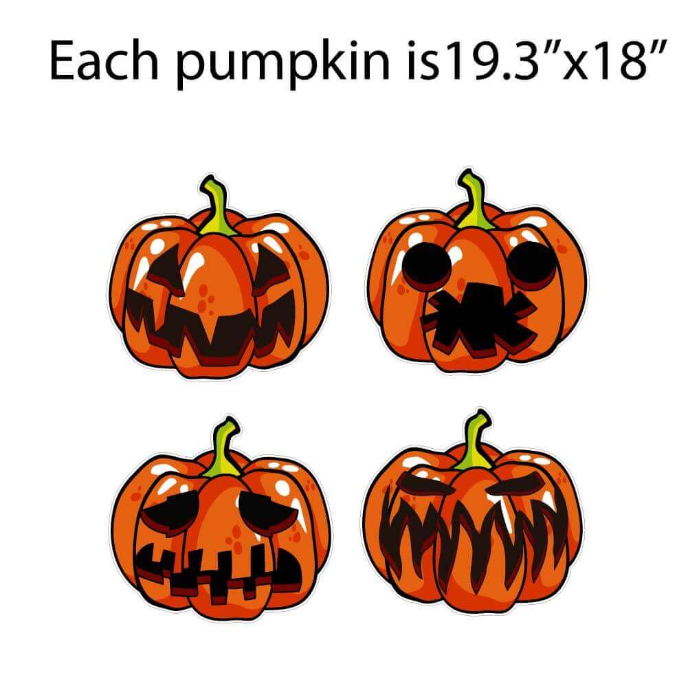 BOO Halloween Pumpkin Yard Card Signs