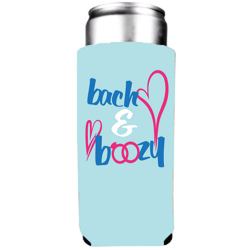 Bach & Boozy Bachelorette Party Custom Can Cooler Set