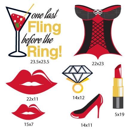 One Last Fling Before the Ring Bachelorette Party Decorations - FREE SHIPPING