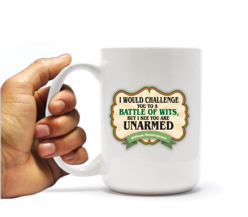 Battle of Wits Funny Holiday Coffee Mug