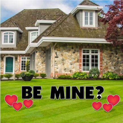 Be Mine Valentine's Day Yard Letters and Decorations FREE SHIPPING