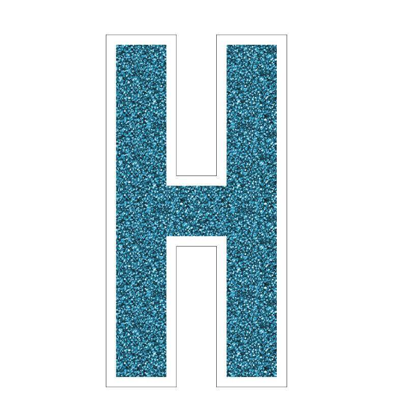 blue glitter common letter yard signs