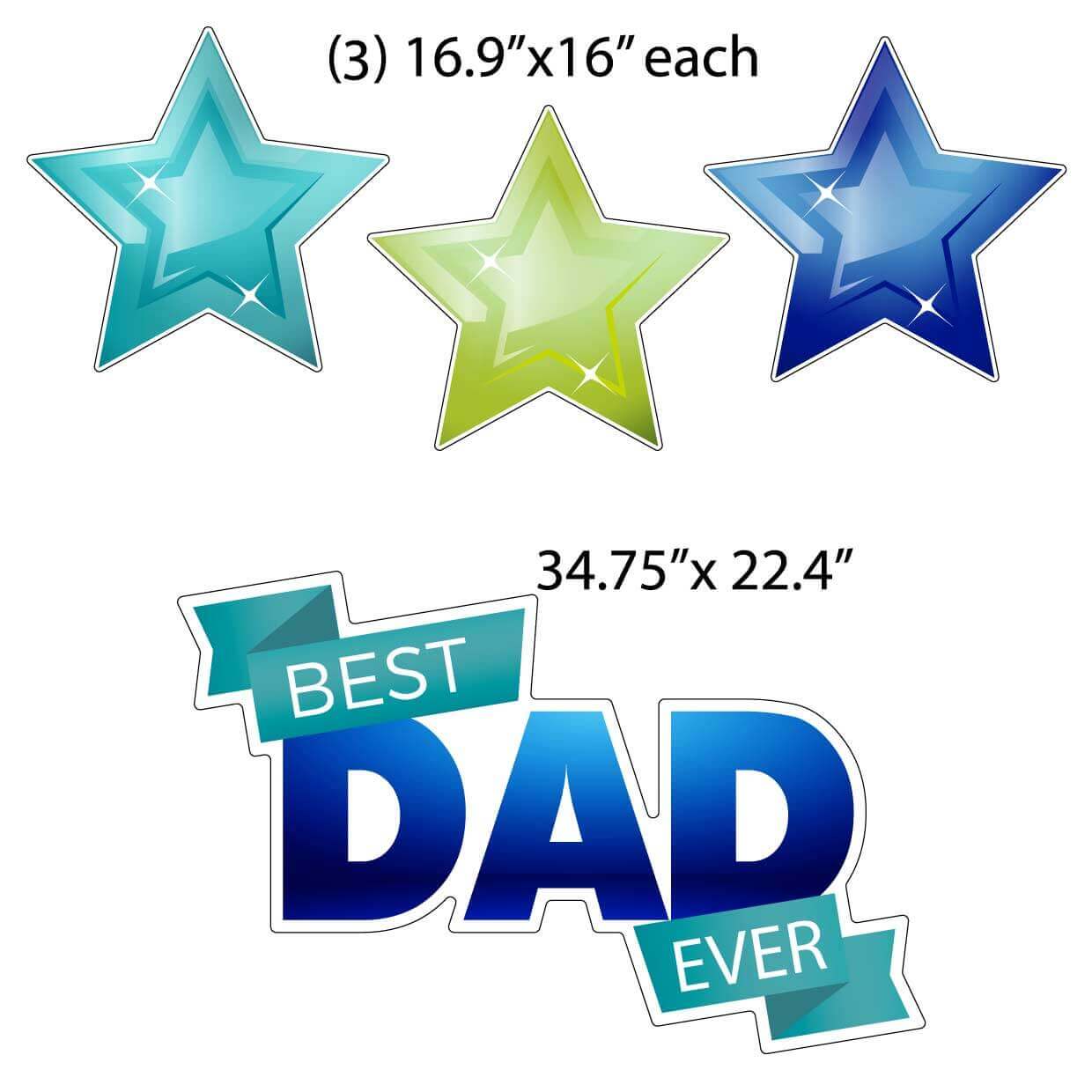 Best Dad Ever Father's Day Yard Card