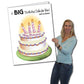 3' Stock Design Giant Birthday Cake Birthday Card